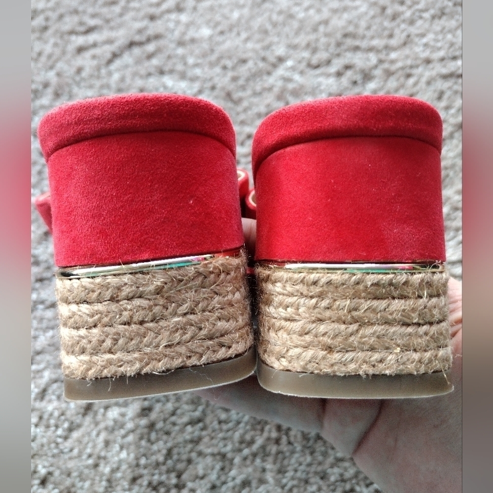 Chico's Faux Suede Block Heel Mules 8.5 NWOT - Picture 5 of 8